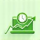 Icon representing a real-time chart