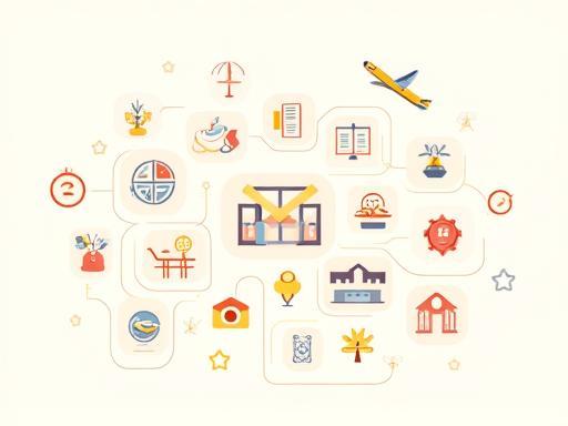 Icons representing various retirement goals like travel and hobbies