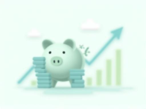 Icon representing pension fund with charts