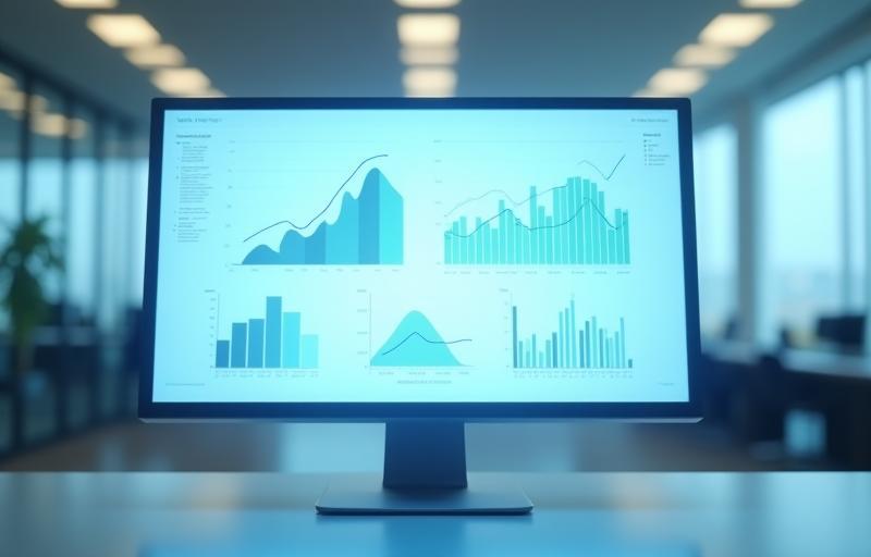 Digital dashboard displaying financial graphs and retirement projection data