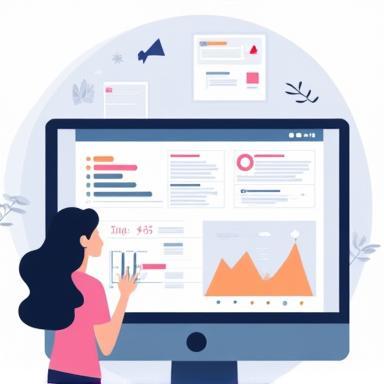 Illustration of data input into a digital form
